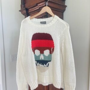 Wooden Ships Skull Striped Sweater